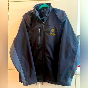 HOTEL 48LEX New York Ultra Club Sport Waterproof Mens Jacket Sz M Black/ Grey